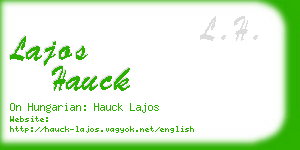 lajos hauck business card